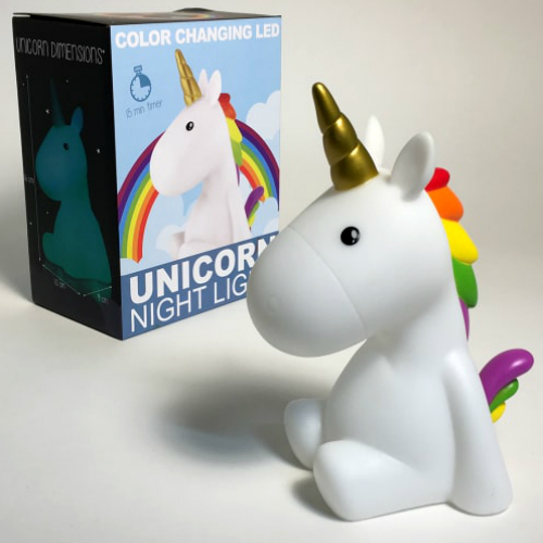 unicorn night light plush