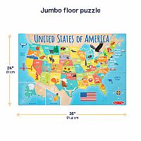 USA Map Floor Puzzle