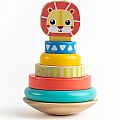 Wooden Lion Stacking Rings