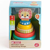 Wooden Lion Stacking Rings