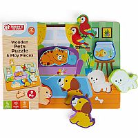 Wooden Pets Puzzle & Play Pieces