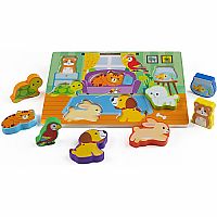 Wooden Pets Puzzle & Play Pieces