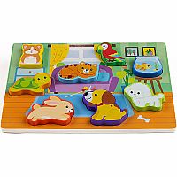 Wooden Pets Puzzle & Play Pieces