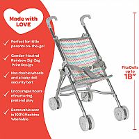 Adora Zig Zag Rainbow Umbrella Mini Stroller
