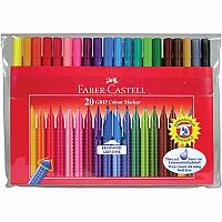 Faber-Castell GRIP Washable  Markers  20 PC